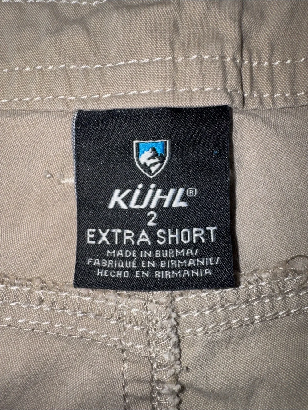 KÜHL Roll-Up Pants Khaki Hiking Camping Cargo Size 2 Short